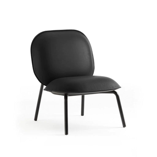 TOOU Tasca - Lounge Chair & Ottoman in Eco Leather Fabric - Black