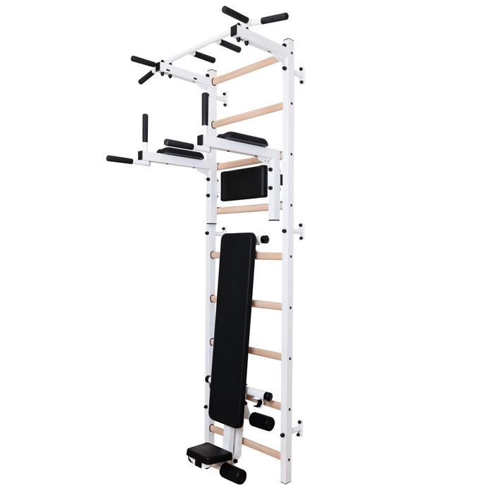 BenchK 723 Wall Bar with Pull Up Bar + Dip Bar + Bench - Condopreneur