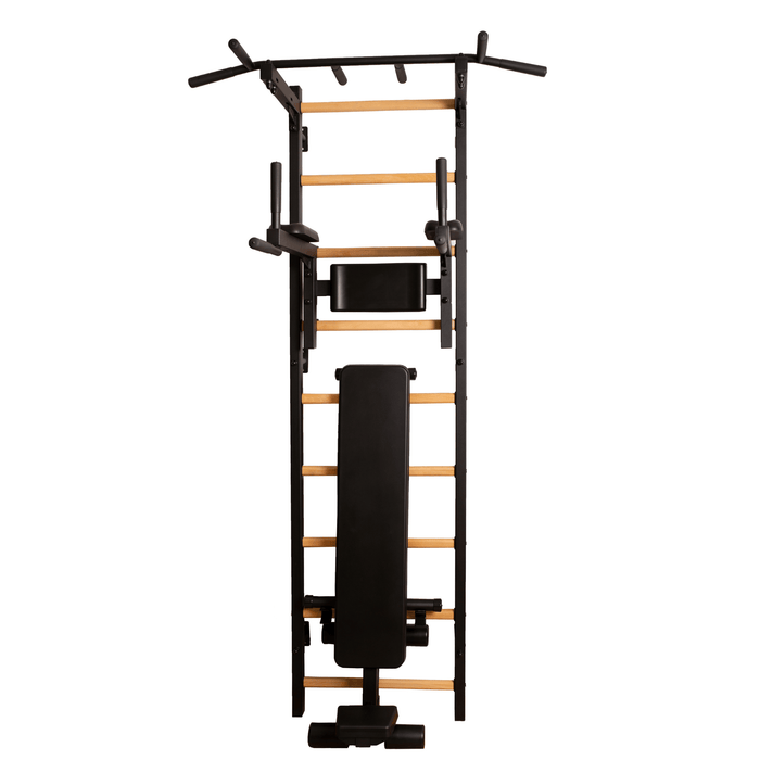 BenchK 723 Wall Bar with Pull Up Bar + Dip Bar + Bench - Condopreneur